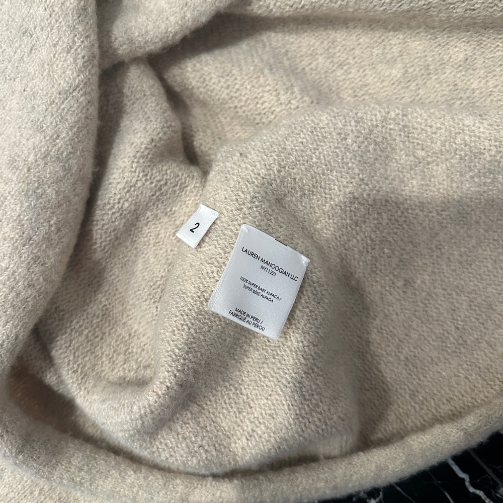Lauren Manoogian Ecru Alpaca Turtleneck Sweater - Picture 6 of 9
